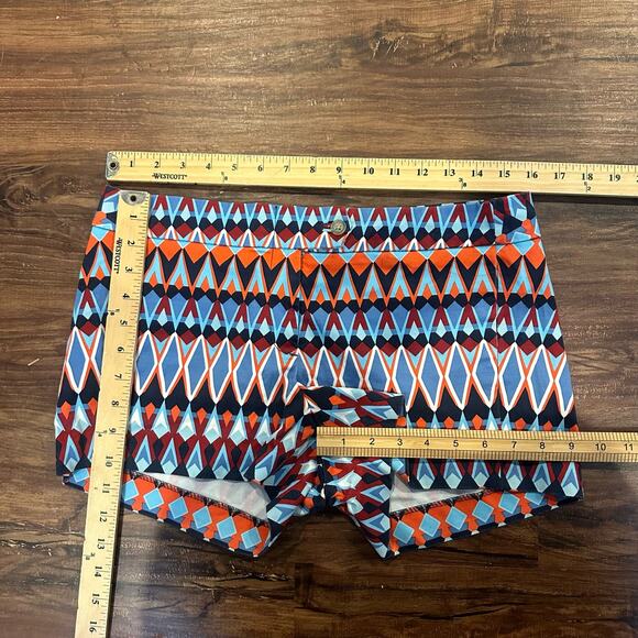 J. Crew Aztec Southwestern Diamond Print Shorts Stretch Cotton Twill 6 - Picture 7 of 7
